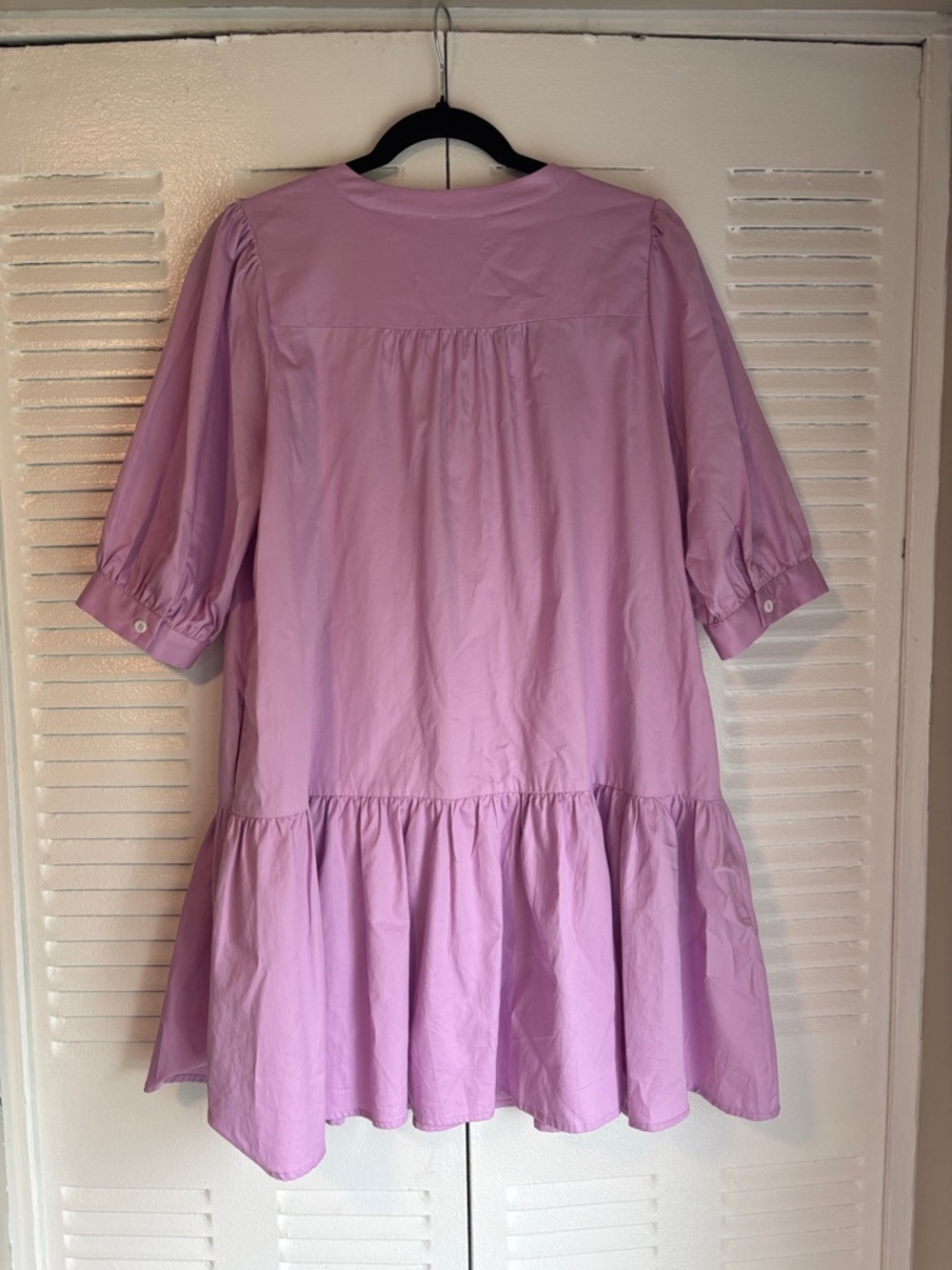 FRUCH Lavender Babydoll Dress Puff Sleeve Chic Size M - Picture 10 of 10